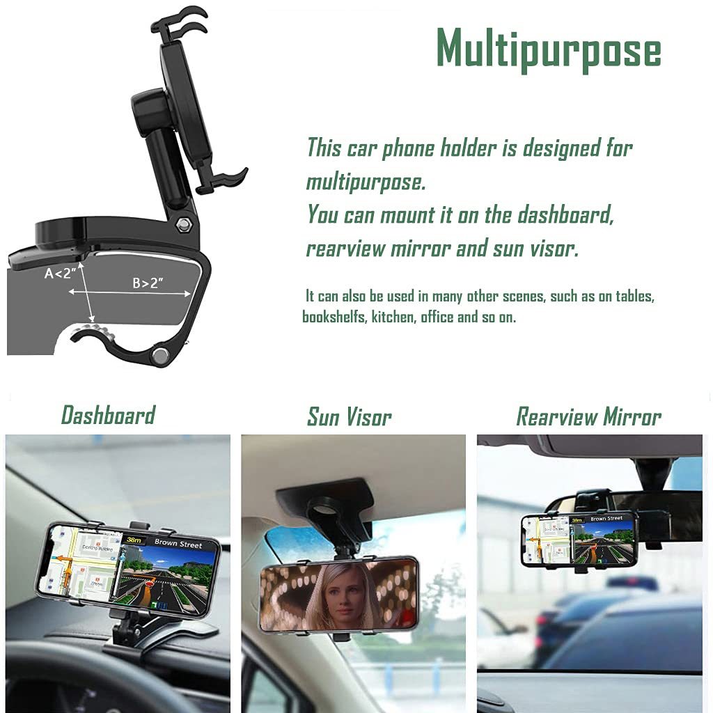 Coocoe Car Phone Holder with 360 Degree Rotation