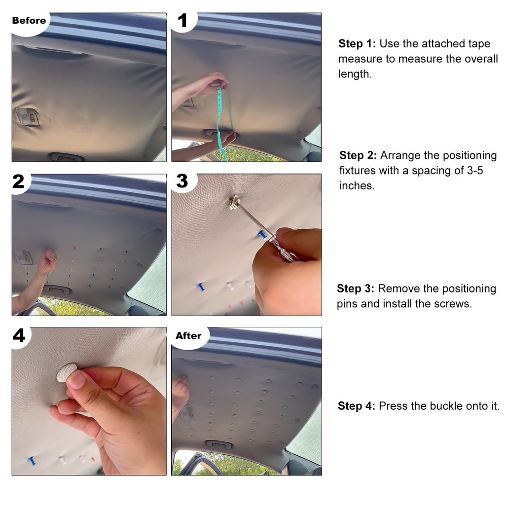 Coocoe Automotive Car Roof Headliner Repair Button Pins Kit